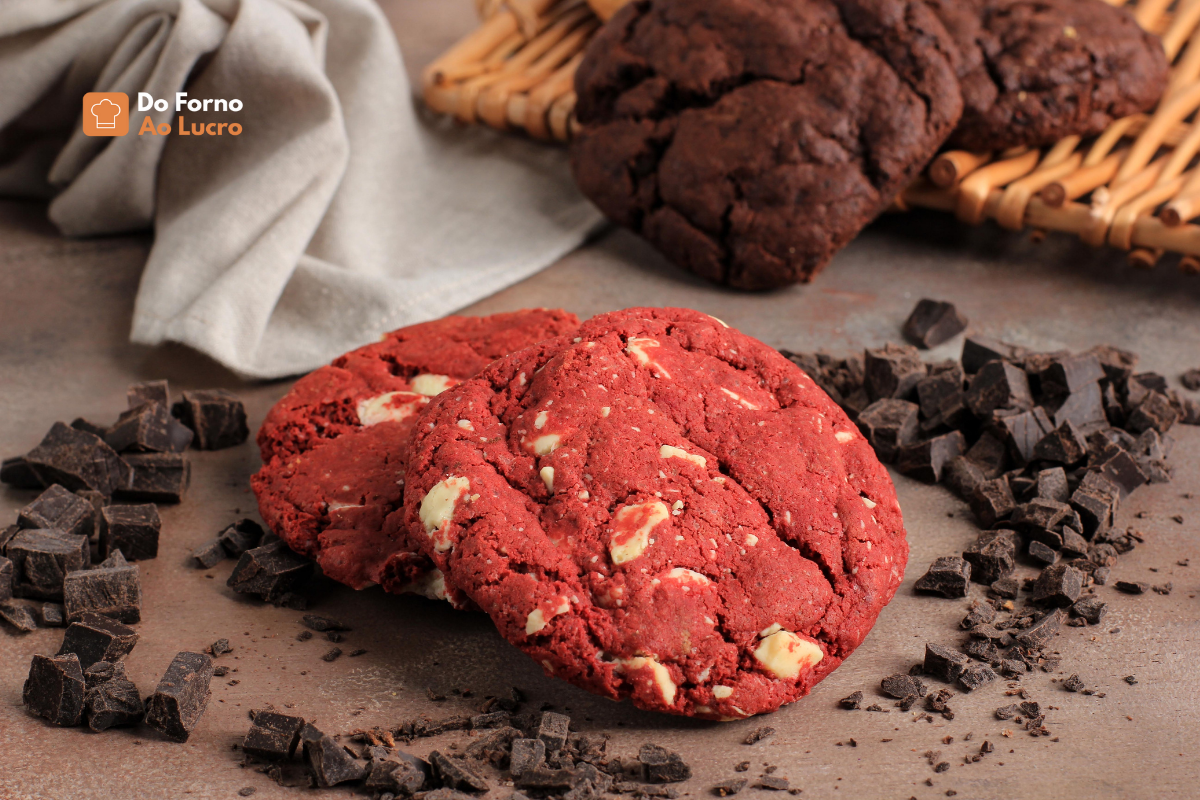 Receita de cookie americano redbelvet lucrativo para donas de casa venderem.